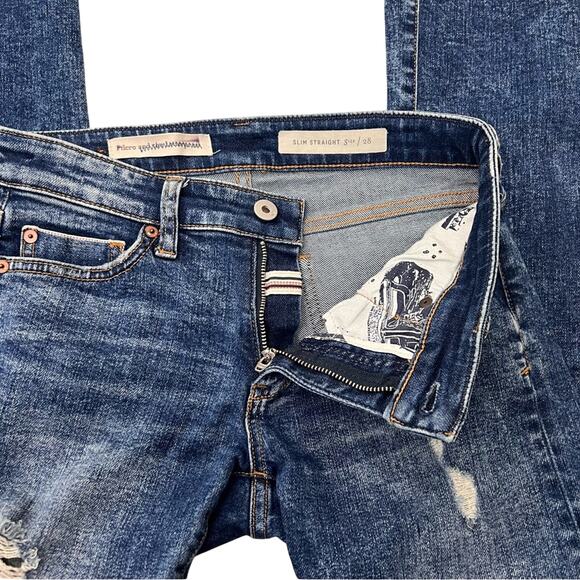 Anthropologie Pilcro Slim Straight Blue Jeans 28 - Picture 11 of 12